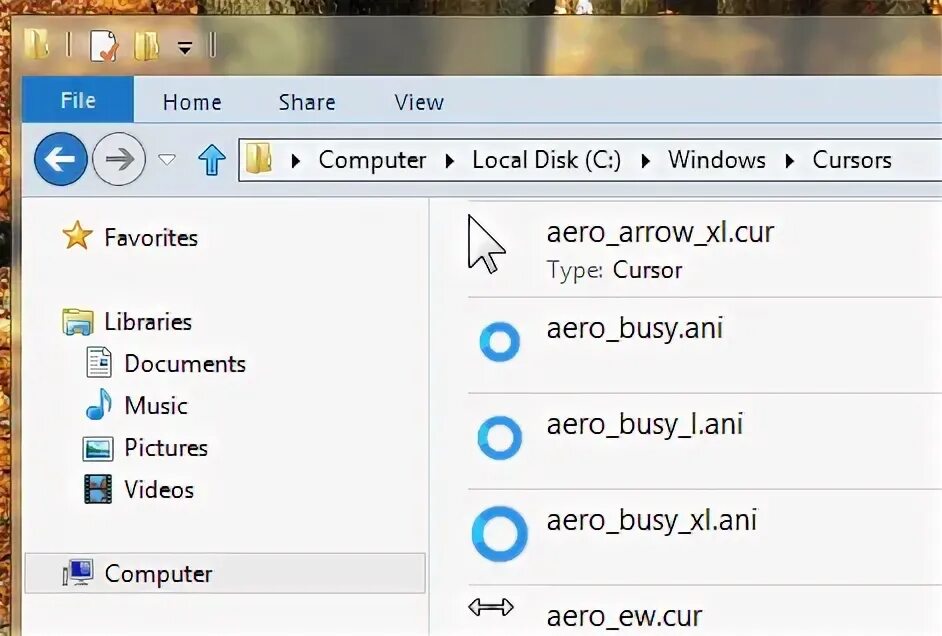 Файл cur. Как просмотреть файлы cur. aero busy windows 10.