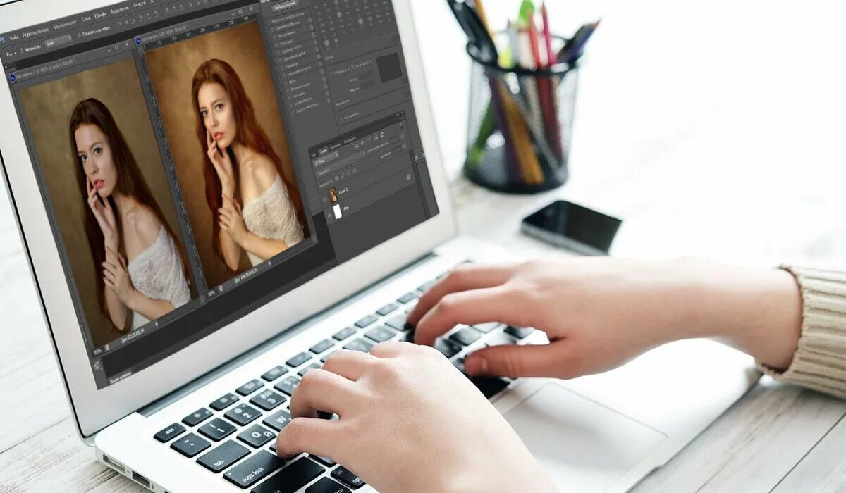 Ноутбук для обработки фотографий. Ноутбук для фотошопа. Ноутбук для фотомонтажа. Экран ноутбука для фотошопа. Поменяться ноутбуками