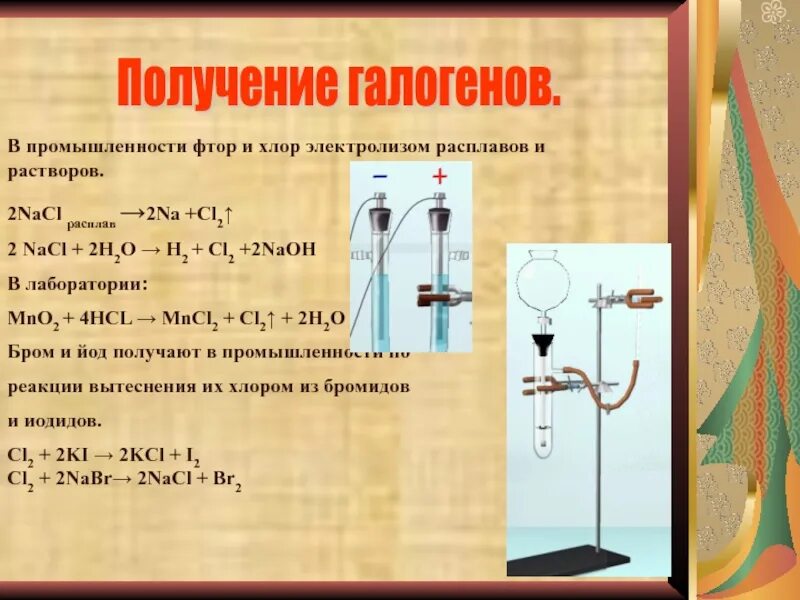 Как получают фтор. Получение галогенов в промышленности. Получение хлора в промышленности. Получение фтора электролизом расплава. Получение галогенов фтора.