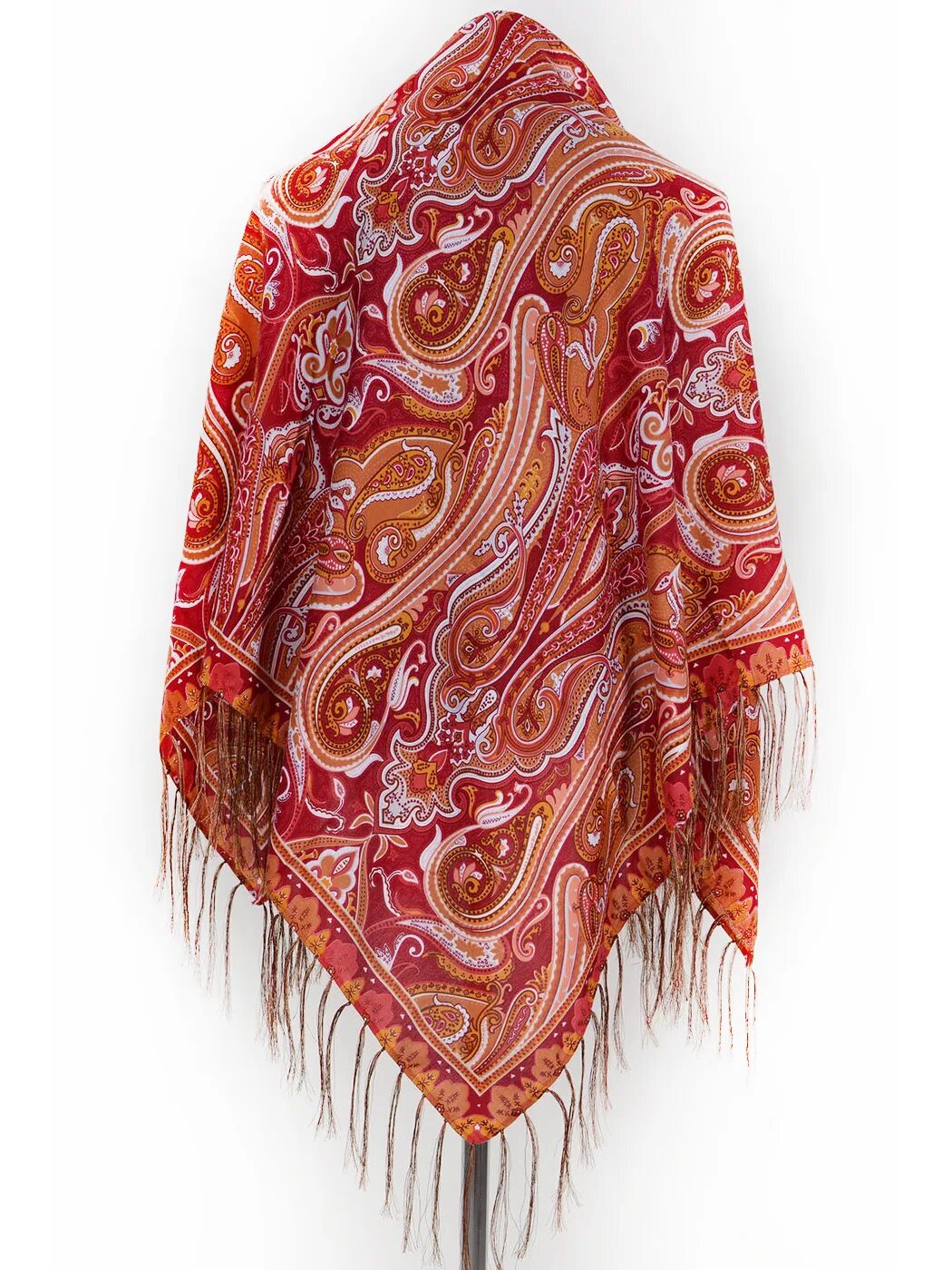 Русский платок с бахромой. Платок с кистями. Платок с кисточками. Платок шерстяной с шелковой бахромой "сувенир", вид 16,. Платок белый с кисточками.