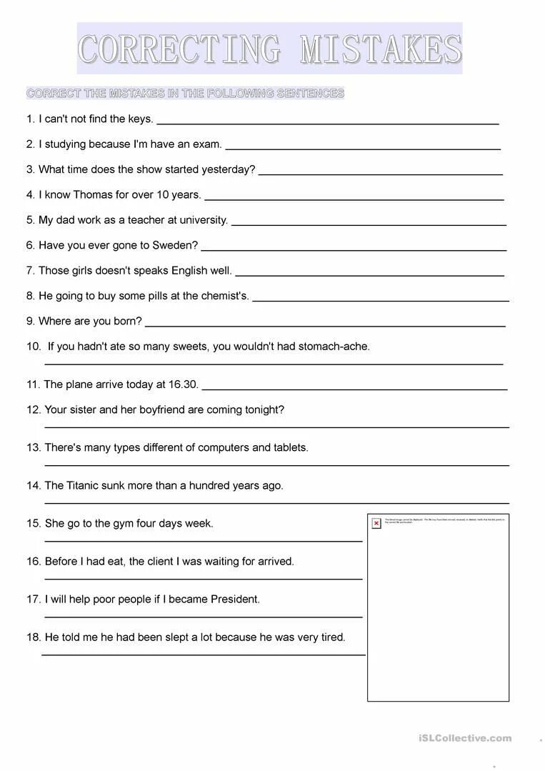 Correcting mistakes Worksheets. Correct the mistakes in the sentences Worksheet. Correcting mistakes Grammar ответы. Correct the mistakes Worksheets.