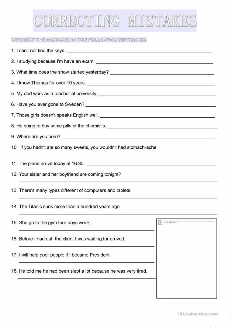 Correct mistakes in the following sentences. Correcting mistakes worksheets. correct the mistakes in the sentences worksheet. correcting mistakes grammar ответы. mistake correction worksheet.