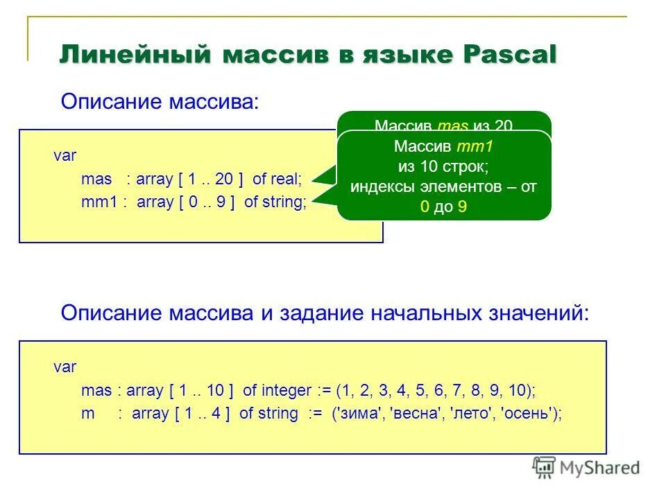 Индекс элемента массива 15