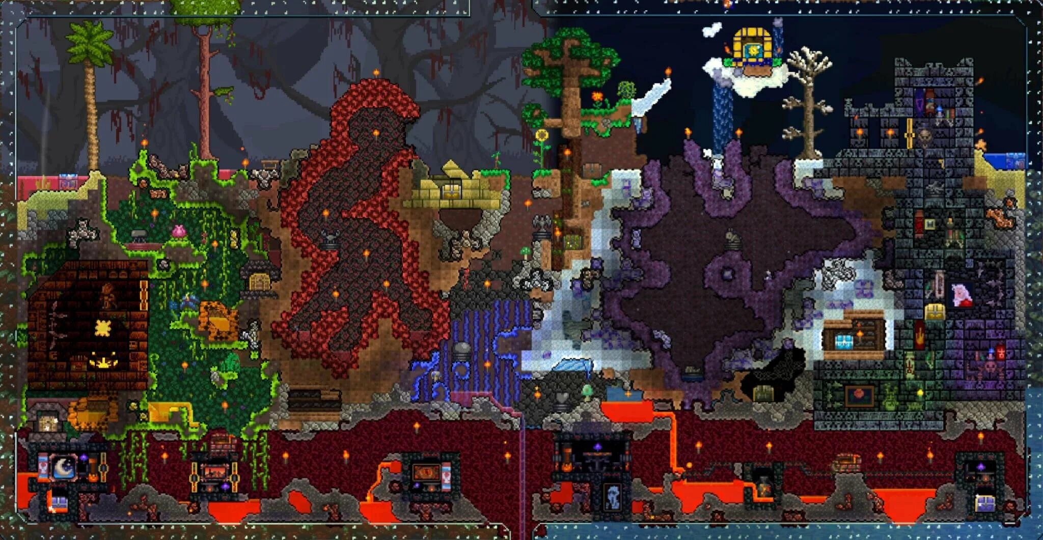 Расселение нпс. Расселение нипов террария 1 4. счастье npc terraria 1.4. нпс террария 1.4.4. расселение нпс в террарии 1.4.