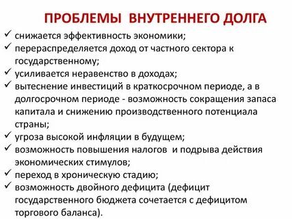 Проблемы внешние и внутренние