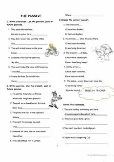 Passive voice present simple worksheets
