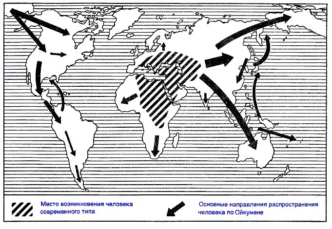 Распространение людей на земле сообщение