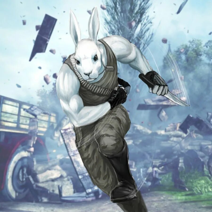 Качка зайце. Боевой кролик. Крутой заяц. Боевой кролик арт. Кролик с пушкой арт.