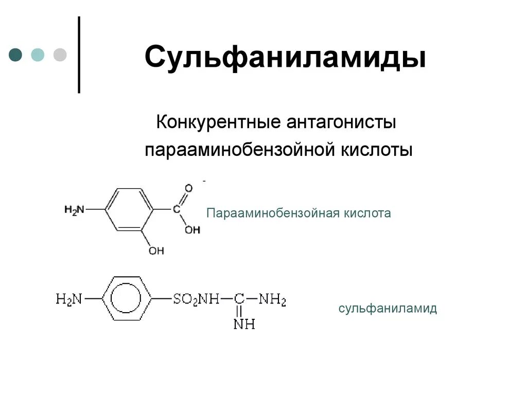 Антагонист кислоты в химии. Сульфаниламидные антибиотики формулы. Сульфаниламидные препараты формула. Сульфаниламиды химическое строение. Сульфаниламиды и ПАБК.