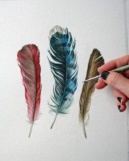 Рисование пером птицы