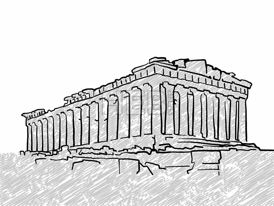Древняя Греция Акрополь рисунок. Парфенон Акрополь черно белый. Храм Парфенон в Афинах рисунок. Храм Афины Парфенон черно белый. Рисунок акрополя 5 класс