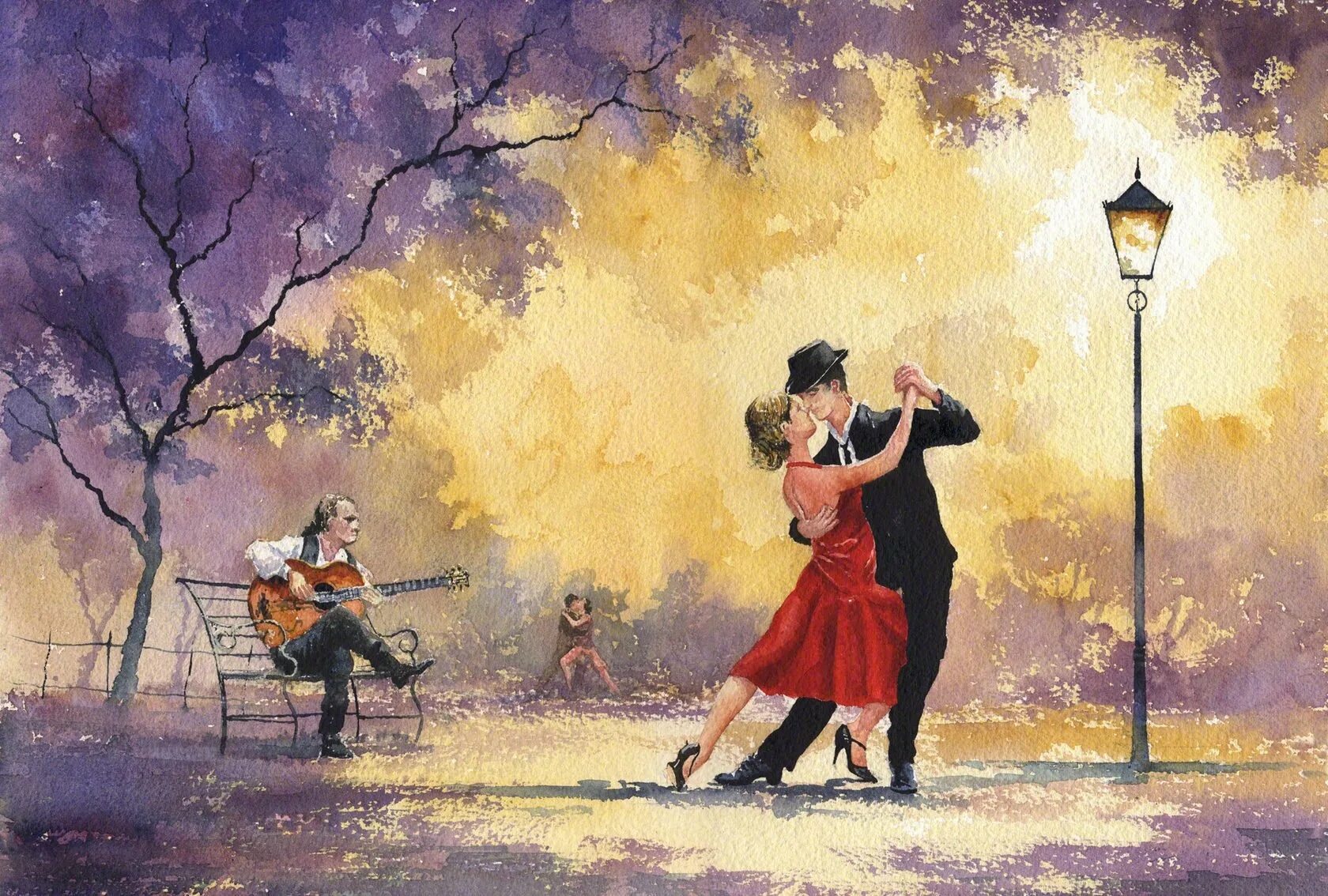 Художник Карлос Тавано танго. Танец в живописи. Международный день танго. Танец под песню любила