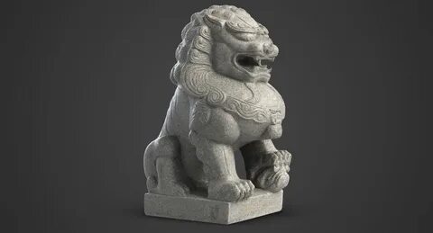 Skulptur Thai Lion Guardian. 
