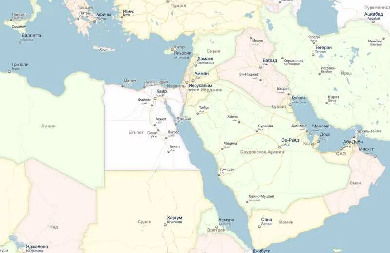 Дамаск где находится страна. Сирия и Египет на карте.