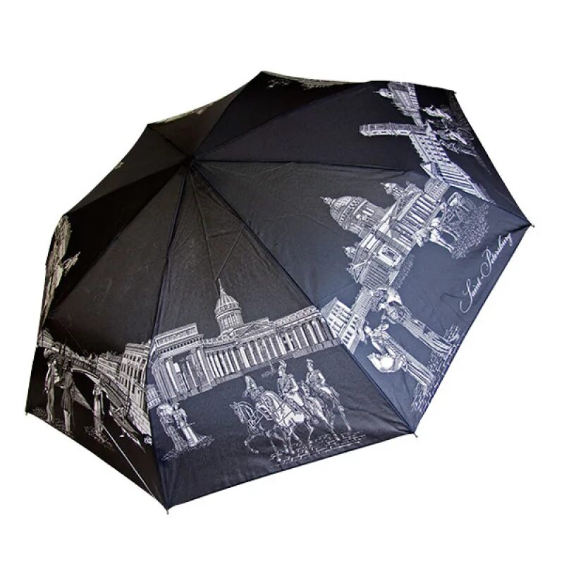 Зонт. Зонт с Питером. Брендированные зонты. Зонт с городом. Зонтик спб