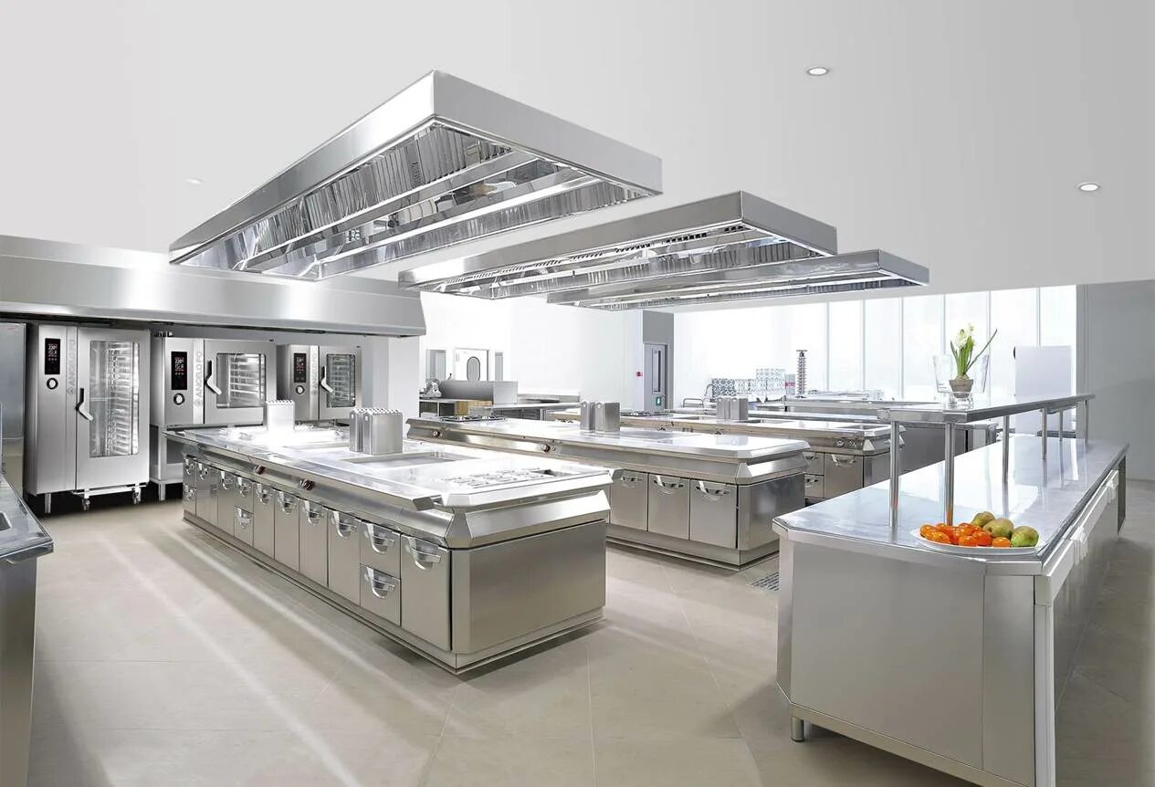 интерьер кухни в ресторане. проект кухни общепита. проектирование общепита. технологическое проектирование ресторана. горячий цех ресторана.