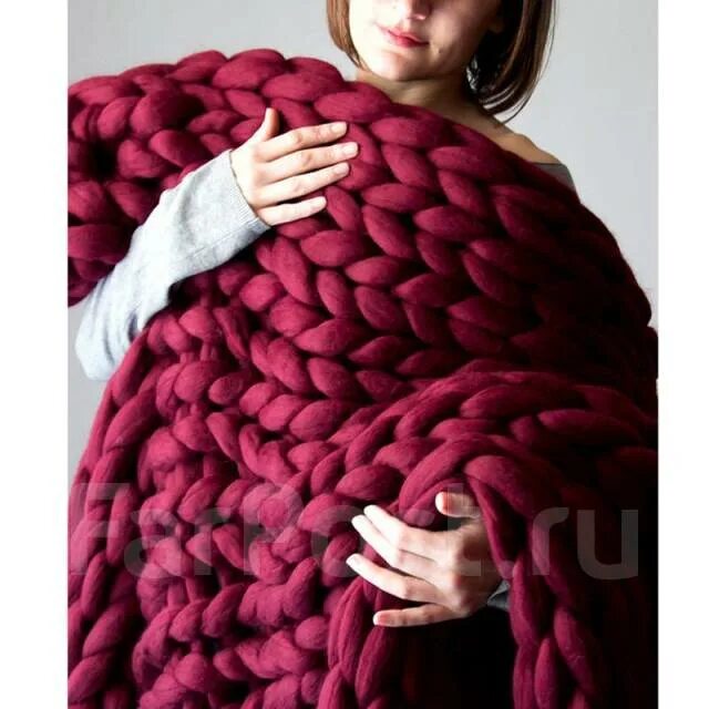 Как называется объемная пряжа для пледов. Изделия из шерсти мериноса. merino bulky плед. merino wool blanket. плюшевая пряжа.