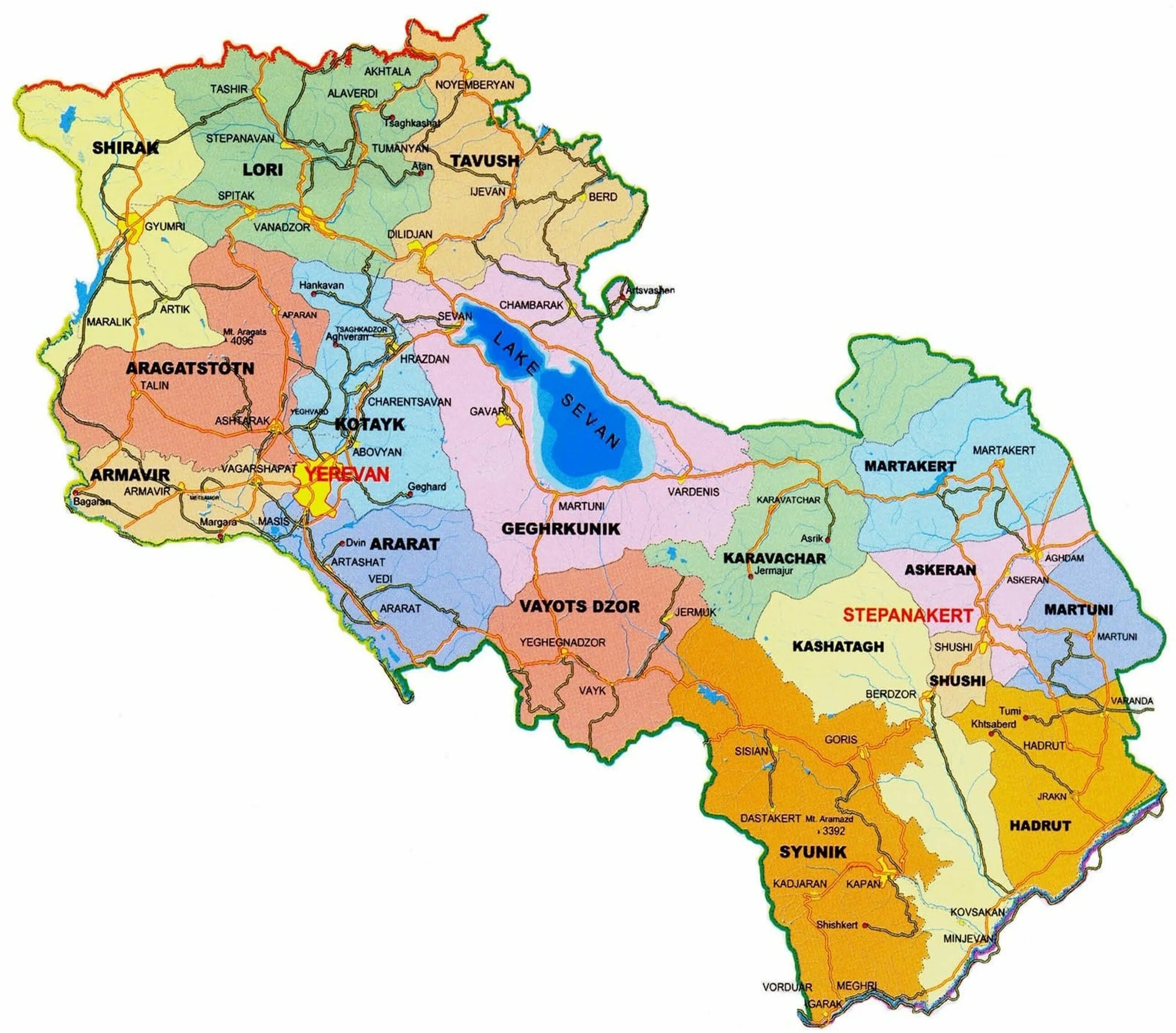 Armenia map. Нагорный Карабах на карте Армении. Армения Карабах карта географическая. Карта Армении с селами. Карта Армении 2022.