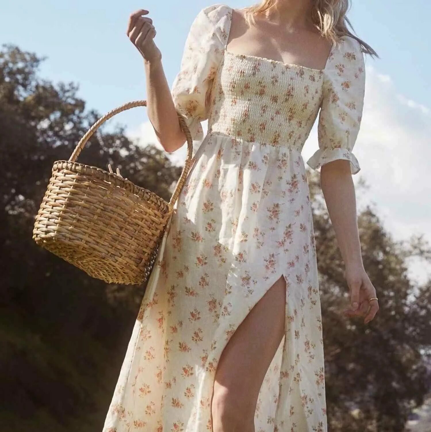 Деревенское платье. Эльза Хоск в платье. Платье в деревенском стиле. Платье в романтическом стиле. Летнее платье в винтажном стиле.