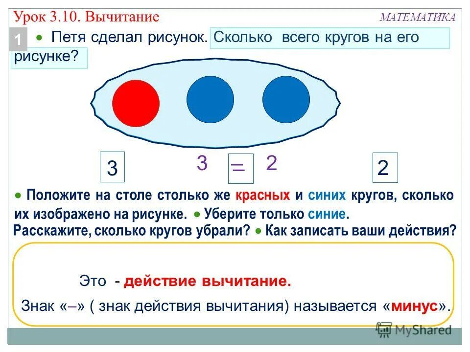 Сколько кружков на рисунке. Сколько кругов. Красные и синие кружочки для урока вычитания. Сколько кругов ответ.