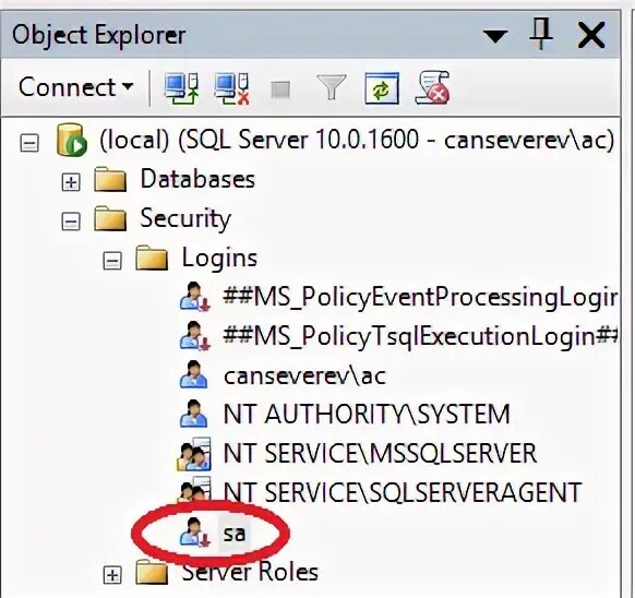 18456 ошибка sql пользователь sa. 18456 ошибка sql пользователь sa