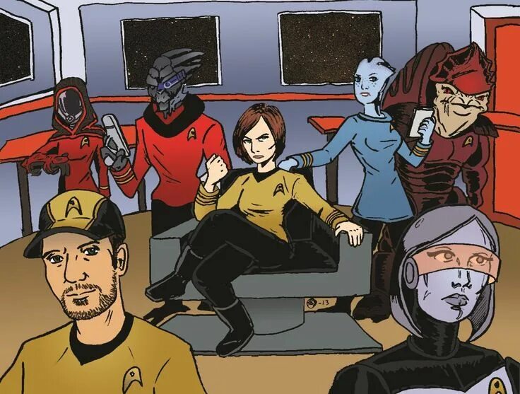 Crossover effect. Star trek crossover. mass effect crossover.