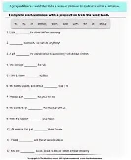 Complete the gaps with the correct preposition. Complete the sentences with the correct prepositions. Choose the correct preposition in each sentence. Use the correct preposition to complete the sentences. Английский 7 класс complete each sentence with a preposition.