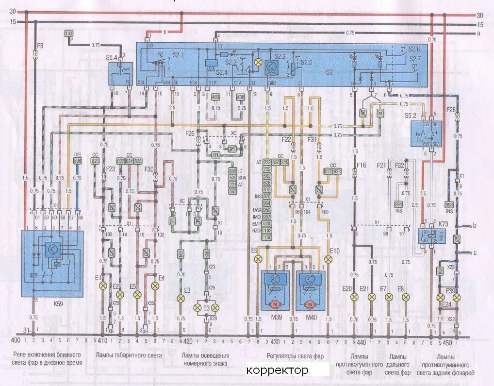 Схема приборной панели Опель Омега б. Схема приборной панели Опель Вектра б. Блок управления светом Opel Omega b. Реле противотуманных фар Опель Вектра 1998 года. Распиновка опель омега б