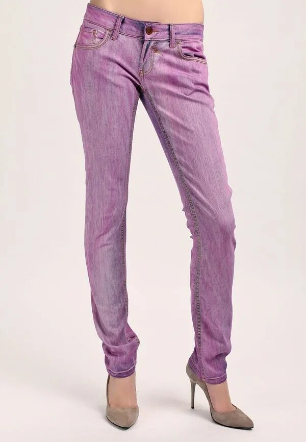 фиолетовые джинсы женские