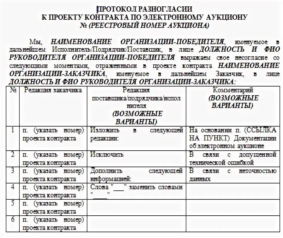 Протокол разногласий к контракту по 44-ФЗ. Протокол разногласий к договору по 44 ФЗ. Протокол разногласий к договору оказания услуг по ФЗ 44. Протокол разногласий к контракту по 44-ФЗ образец.