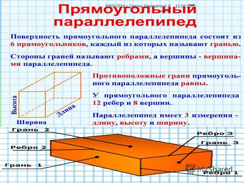 Бетонные параллелепипеды