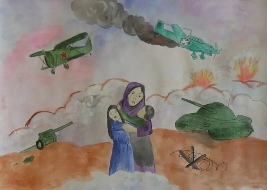 Нарисовать рисунок великую отечественную войну