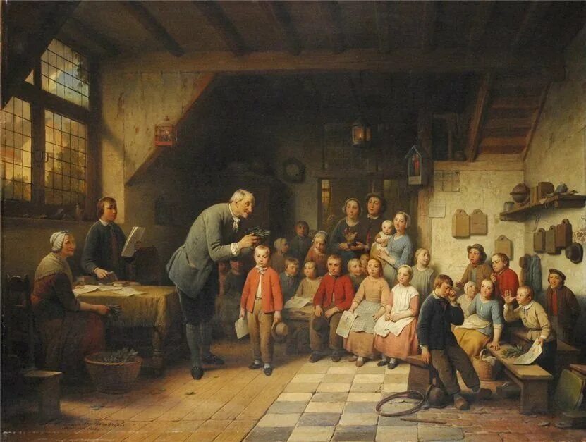 Образование 18 век тест. Ferdinand de Braekeleer учитель и ученик.