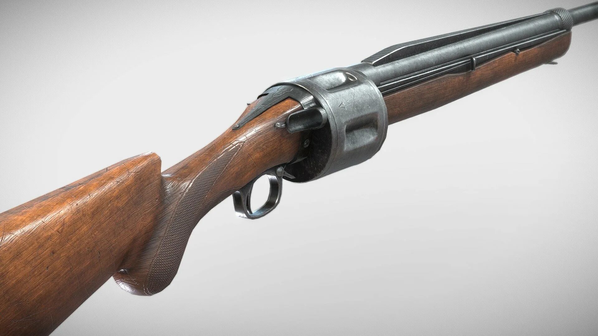 Револьвер дробовик. Becker revolving Shotgun. Револьверный дробовик Айнхорн. Револьверный дробовик Беккера. Револьверная винтовка Кольта 1855.