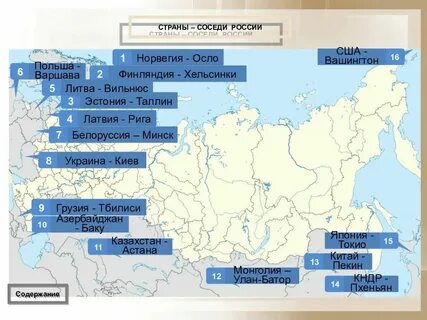 Страны с границами