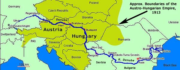 Страны через которые протекает дунай. Река Дунай на карте Украины. Дунай впадает в черное море на карте. Река Дунай начало и конец на карте. Река Дунай на карте.