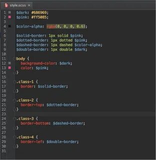 Sass css