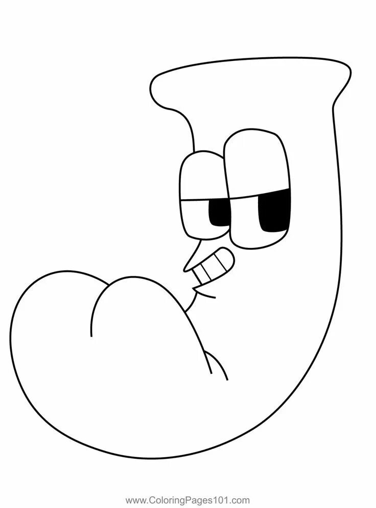 Алфавит лора раскраска распечатать Letter H Alphabet Lore Coloring Pages