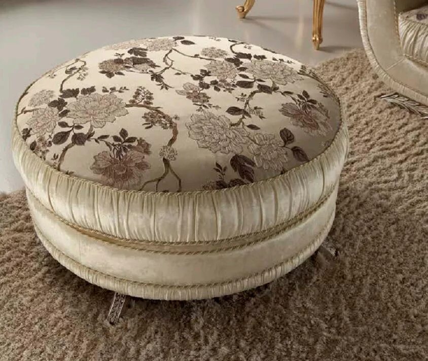 Трия пуф тип 3 (белый кашемир). Пуфик в гостиную. Диван пуфик. Пуфик круглый. Пуф в гостиную в современном стиле.