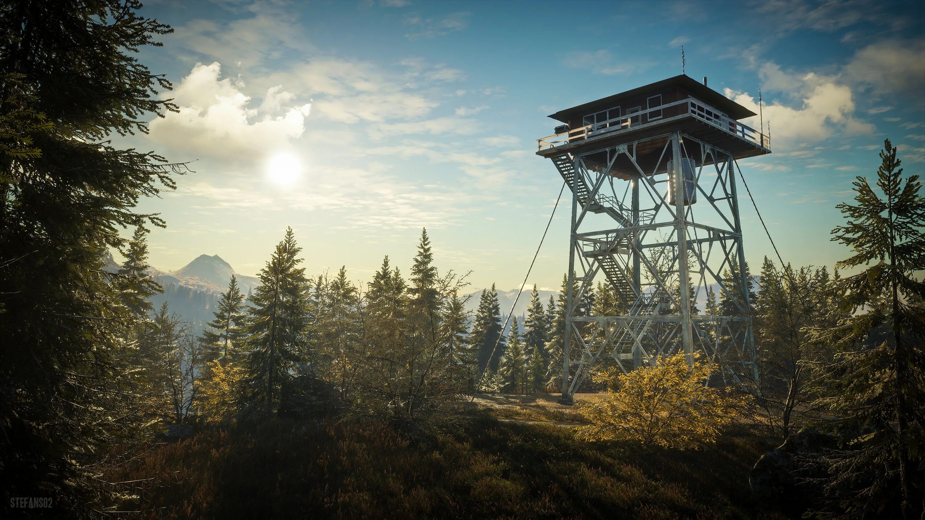 Firewatch campo santo. Firewatch вышка. Обои на рабочий стол пожарная вышка. Обои вышка. Пожарные вышки в лесу сша.