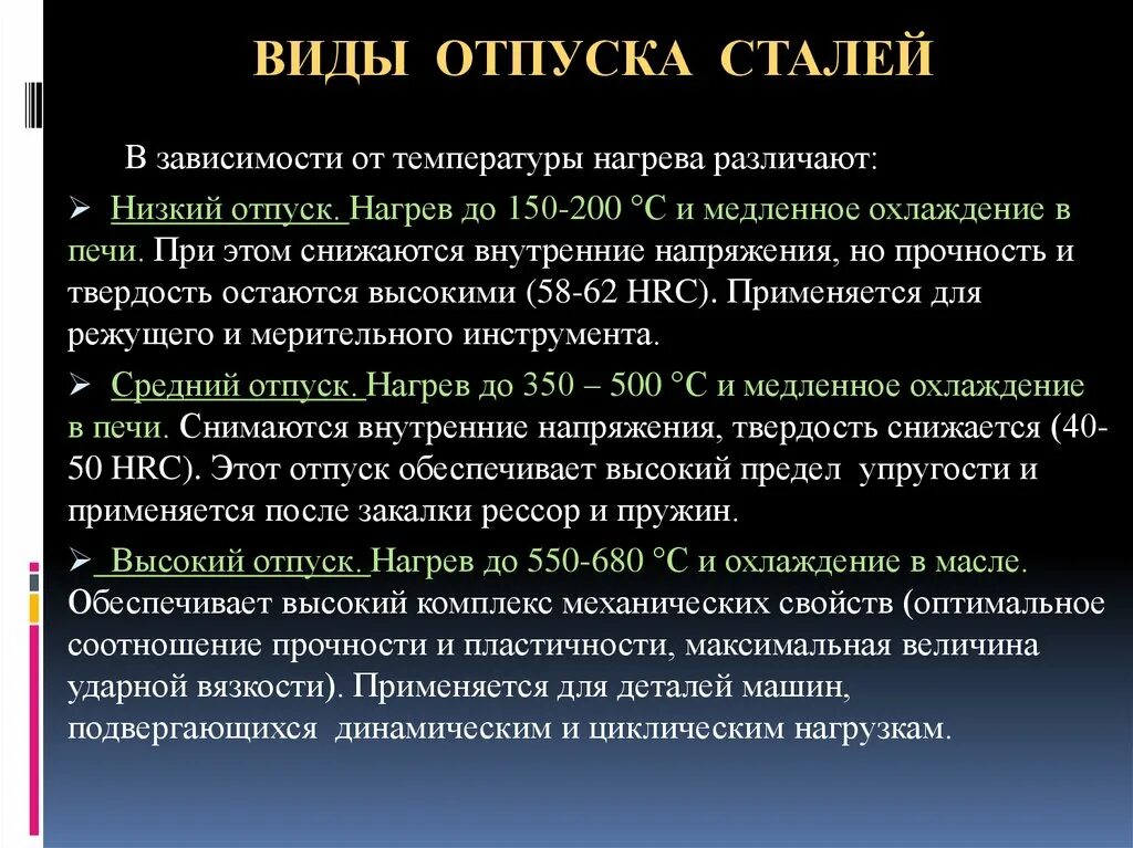 Виды отпуска сталей. Виды отпуска материаловедение. Отпуск стали виды отпуска. Виды отпуска металла.