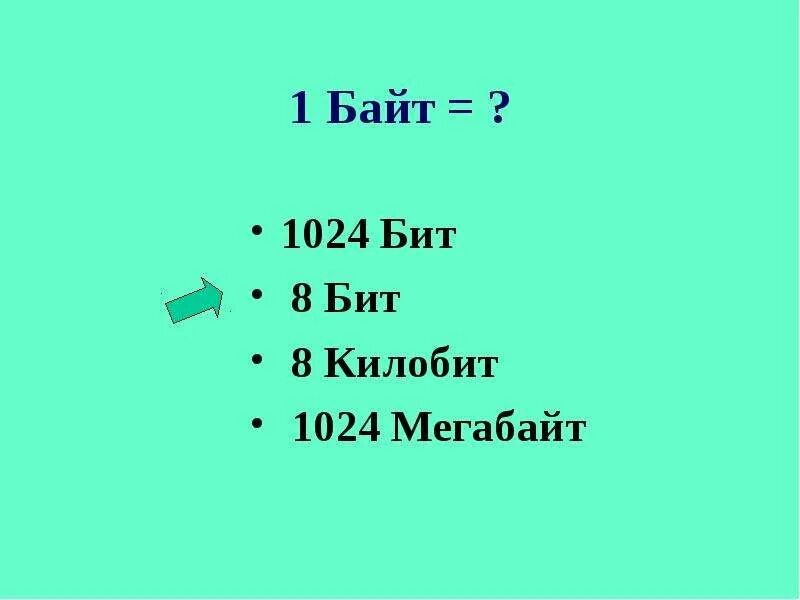 Перевести 1024 бит байт