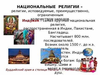 Мировые национальные традиционные религии