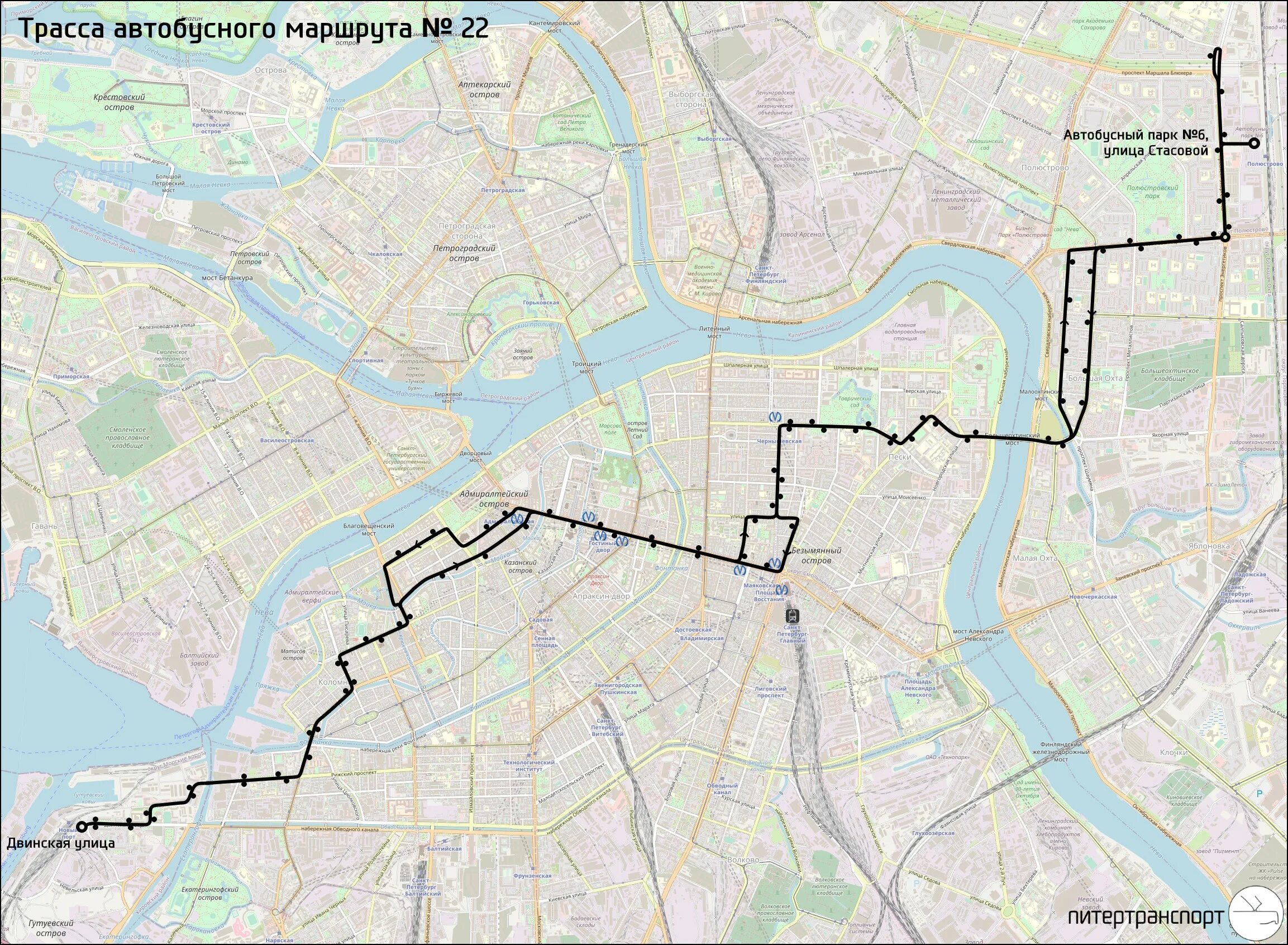 Остановки 85 автобуса спб. Автобус 22 Санкт-Петербург маршрут. 22 Автобус маршрут СПБ на карте. Схема маршрута автобуса 22. Маршрут 22 Псков.