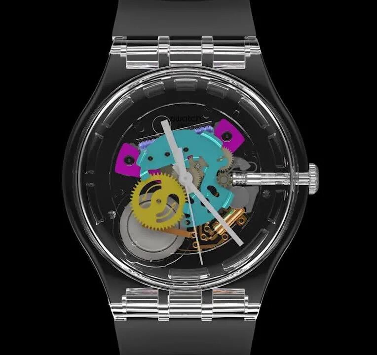 Часы виден механизм. Часы Swatch suok. Часы Swatch Swiss Skeleton. Наручные часы Swatch yrs408g. Swatch sistem51 скелетоны.