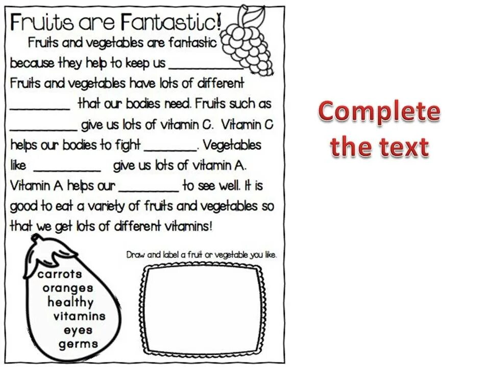 Food tasks for Kids. Food text for Kids. Reading about food for Kids. Reading Comprehension food Worksheets for Kids. Reading about food