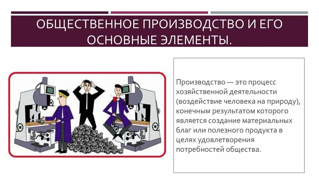 Основное производство может быть. Общественное производство. Структура общественного производства. Структура общественного производства экономика. Основные элементы процесса производства.