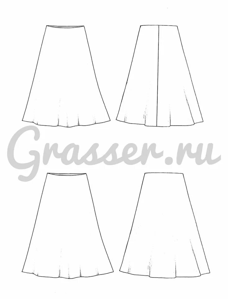 Грассер выкройки юбки Юбка, выкройка Grasser № 791 купить онлайн на сайте GRASSER, каталог выкроек с