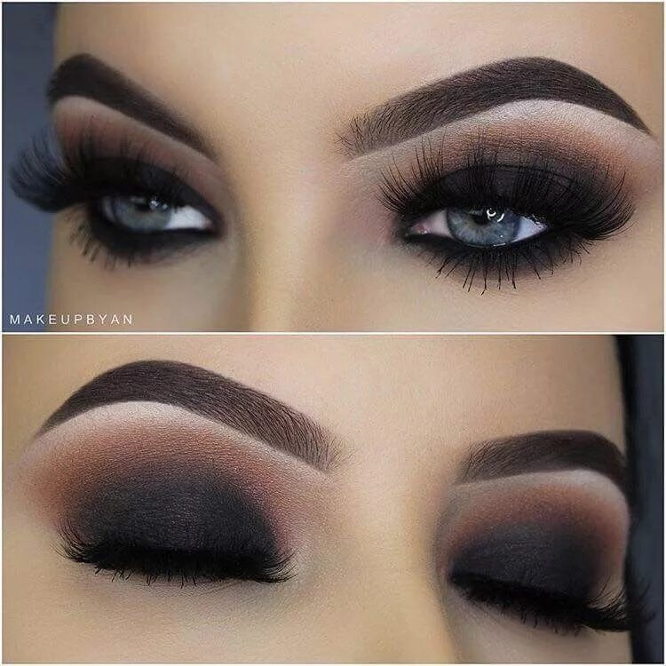 Как сделать макияж черными тенями Black Smokey Eye Tutorial