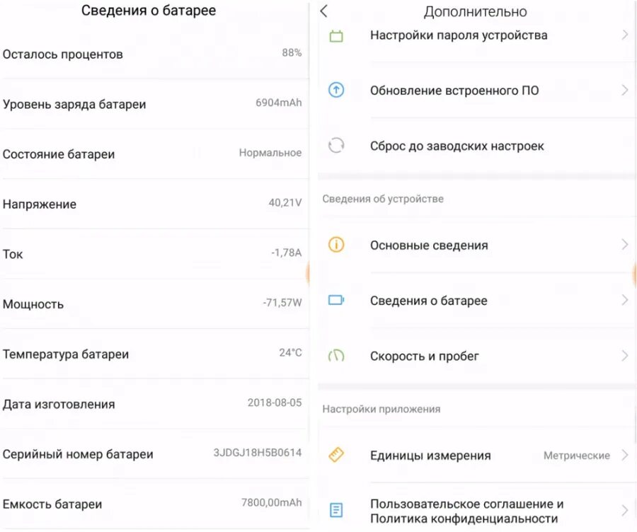 Как проверить состояние xiaomi. Xiaomi информация о батарее. состояние батареи на самокате ксеоми. информация о зарядке и аккумуляторе xiaomi расшифровка. состояние батареи xiaomi самокат нормальное.